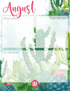 August Homeschool Printable Journal